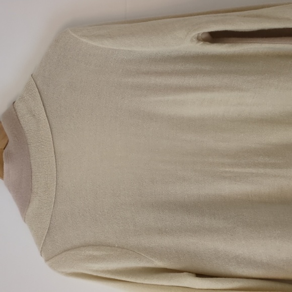 Chico's Mixed Media Wool Mix Open Boho Minimal Cardigan Dramatic Portrait collar - Picture 7 of 9